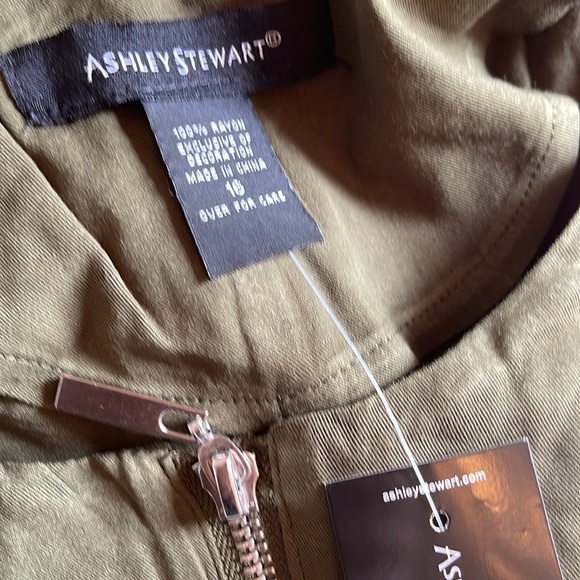 Ashley Stewart Tiered Ruffle Lightweight Bomber Jacket - Picture 12 of 13